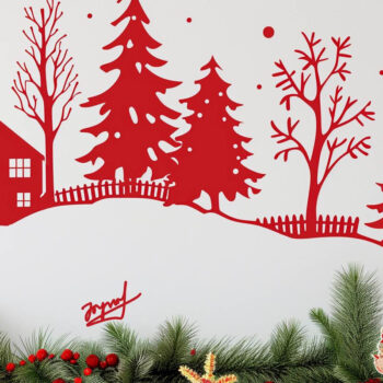 Intra απο ξύλο plywood  Χρώμα wenge 3mm-4mm πάχος - Χριστουγεννιάτικη διακόσμηση τοίχου Cut File Bundle Δίασταση 4x4 cm INTRAFABR-16687396 - Image 5