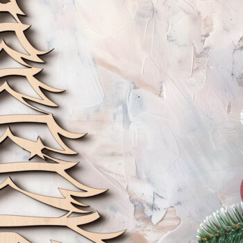 Intra απο ξύλο plywood  Χρώμα wenge 3mm-4mm πάχος - Χριστουγεννιάτικη διακόσμηση τοίχου Cut File Bundle Δίασταση 4x4 cm INTRAFABR-16687396 - Image 6