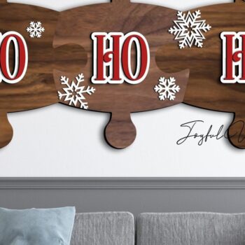 Intra απο ξύλο plywood  Χρώμα wenge 3mm-4mm πάχος - Χριστουγεννιάτικο παζλ τοίχου Δίασταση 22x52 cm INTRAFABR-41092482 - Image 1