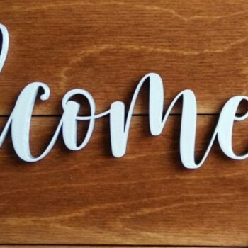 Intra απο ξύλο plywood  Χρώμα wenge 3mm-4mm πάχος - Χριστουγεννιάτικο σημάδι καλωσορίσματος Δίασταση 15x15 cm INTRAFABR-101883964 - Image 2