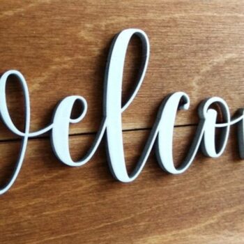 Intra απο ξύλο plywood  Χρώμα wenge 3mm-4mm πάχος - Χριστουγεννιάτικο σημάδι καλωσορίσματος Δίασταση 15x15 cm INTRAFABR-101883964 - Image 3