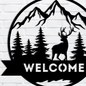 Intra απο ξύλο plywood Χρώμα wenge 3mm-4mm πάχος - Christmas Welcome Sing Metal Wall Art Δίασταση 40x50 cm INTRAFABR-121134887 - Image 1