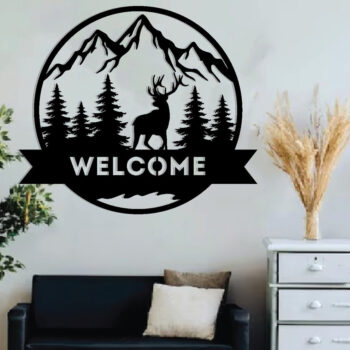 Intra απο ξύλο plywood Χρώμα wenge 3mm-4mm πάχος - Christmas Welcome Sing Metal Wall Art Δίασταση 40x50 cm INTRAFABR-121134887 - Image 3