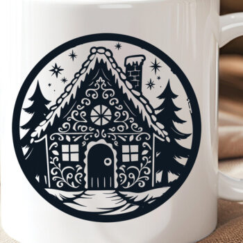 Intra απο ξύλο plywood Χρώμα wenge 3mm-4mm πάχος - Χριστουγεννιάτικο ιδιότροπο μελόψωμο σπίτι Δίασταση 15x15 cm INTRAFABR-121134891 - Image 3