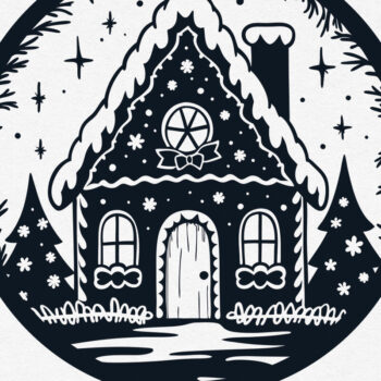 Intra απο ξύλο plywood Χρώμα wenge 3mm-4mm πάχος - Χριστουγεννιάτικο ιδιότροπο μελόψωμο σπίτι Δίασταση 15x15 cm INTRAFABR-121134891 - Image 7