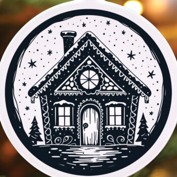 Intra απο ξύλο plywood Χρώμα wenge 3mm-4mm πάχος - Χριστουγεννιάτικο ιδιότροπο μελόψωμο σπίτι Δίασταση 15x15 cm INTRAFABR-121134879 - Image 5