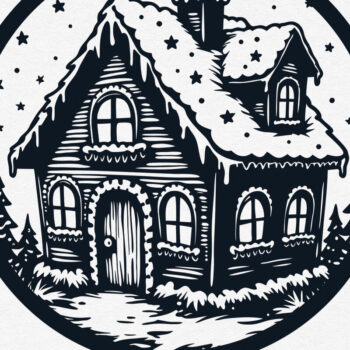 Intra απο ξύλο plywood Χρώμα wenge 3mm-4mm πάχος - Χριστουγεννιάτικο ιδιότροπο μελόψωμο σπίτι Δίασταση 15x15 cm INTRAFABR-121134879 - Image 6