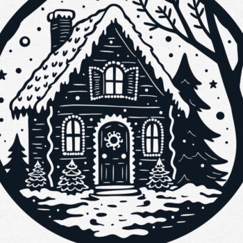 Intra απο ξύλο plywood Χρώμα wenge 3mm-4mm πάχος - Χριστουγεννιάτικο ιδιότροπο μελόψωμο σπίτι Δίασταση 15x15 cm INTRAFABR-121134879 - Image 9