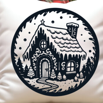 Intra απο ξύλο plywood Χρώμα wenge 3mm-4mm πάχος - Χριστουγεννιάτικο ιδιότροπο μελόψωμο σπίτι Δίασταση 15x15 cm INTRAFABR-31611717 - Image 4