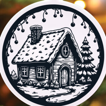 Intra απο ξύλο plywood Χρώμα wenge 3mm-4mm πάχος - Χριστουγεννιάτικο ιδιότροπο μελόψωμο σπίτι Δίασταση 15x15 cm INTRAFABR-31611717 - Image 8