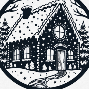 Intra απο ξύλο plywood Χρώμα wenge 3mm-4mm πάχος - Χριστουγεννιάτικο ιδιότροπο μελόψωμο σπίτι Δίασταση 15x15 cm INTRAFABR-31611717 - Image 9