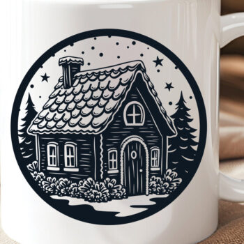 Intra απο ξύλο plywood Χρώμα wenge 3mm-4mm πάχος - Χριστουγεννιάτικο ιδιότροπο μελόψωμο σπίτι Δίασταση 15x15 cm INTRAFABR-115722040 - Image 5