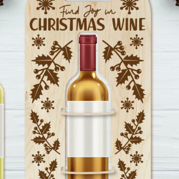 Intra απο ξύλο plywood Χρώμα wenge 3mm-4mm πάχος - Θήκη χριστουγεννιάτικου μπουκαλιού κρασιού | Χριστούγεννα Δίασταση 4x14 cm INTRAFABR-21408351 - Image 1