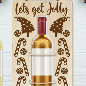 Intra απο ξύλο plywood Χρώμα wenge 3mm-4mm πάχος - Θήκη χριστουγεννιάτικου μπουκαλιού κρασιού | Κρασί Δίασταση 4x14 cm INTRAFABR-25067688 - Image 1