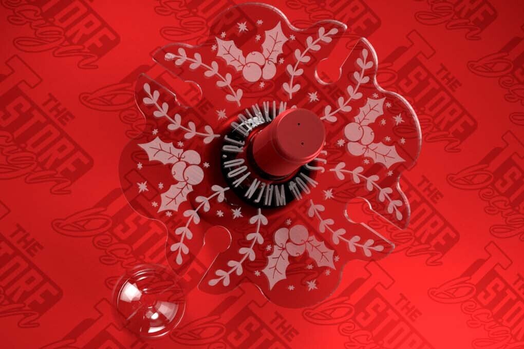 Intra απο ξύλο plywood  Χρώμα wenge 3mm-4mm πάχος - Christmas Wine Caddy Δίασταση 15x15 cm INTRAFABR-97363155