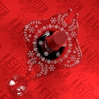 Intra απο ξύλο plywood  Χρώμα wenge 3mm-4mm πάχος - Christmas Wine Caddy Δίασταση 15x15 cm INTRAFABR-97360330 - Image 1