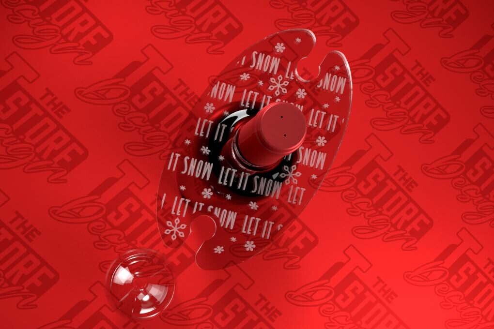 Intra απο ξύλο plywood  Χρώμα wenge 3mm-4mm πάχος - Christmas Wine Caddy Δίασταση 15x15 cm INTRAFABR-97360354