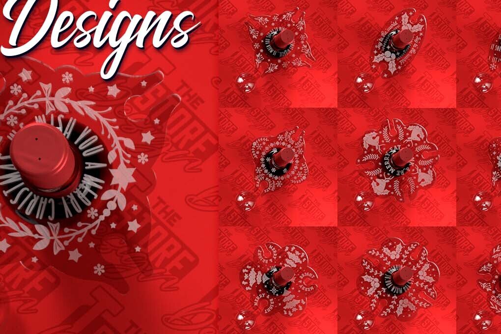 Intra απο ξύλο plywood  Χρώμα wenge 3mm-4mm πάχος - Christmas Wine Caddy Δίασταση 15x15 cm INTRAFABR-97359820