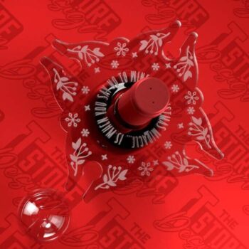 Intra απο ξύλο plywood  Χρώμα wenge 3mm-4mm πάχος - Christmas Wine Caddy Δίασταση 15x15 cm INTRAFABR-97359820 - Image 2