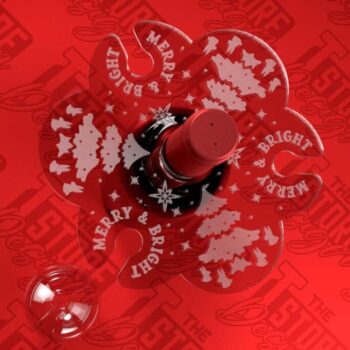 Intra απο ξύλο plywood  Χρώμα wenge 3mm-4mm πάχος - Christmas Wine Caddy Δίασταση 15x15 cm INTRAFABR-97359820 - Image 5