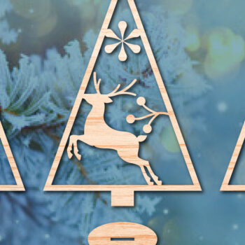 Intra απο ξύλο plywood  Χρώμα wenge 3mm-4mm πάχος - Χριστουγεννιάτικο Χειμερινό Bundle Δίασταση 25x25 cm INTRAFABR-90450052 - Image 1