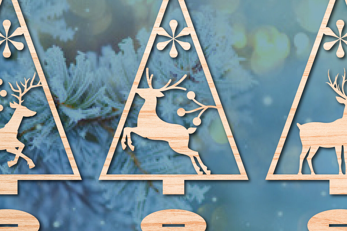 Intra απο ξύλο plywood  Χρώμα wenge 3mm-4mm πάχος - Χριστουγεννιάτικο Χειμερινό Bundle Δίασταση 25x25 cm INTRAFABR-90450052