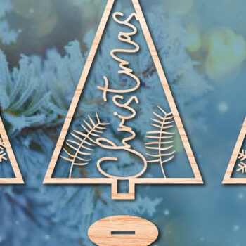 Intra απο ξύλο plywood  Χρώμα wenge 3mm-4mm πάχος - Χριστουγεννιάτικο Χειμερινό Bundle Δίασταση 25x25 cm INTRAFABR-90450163 - Image 1