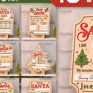 Intra απο ξύλο plywood  Χρώμα wenge 3mm-4mm πάχος - Πίνακες ευχών Χριστουγέννων Πακέτο κοπής με λέιζερ Δίασταση 15x15 cm INTRAFABR-87756695