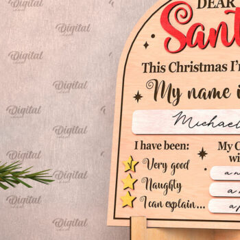 Intra απο ξύλο plywood  Χρώμα wenge 3mm-4mm πάχος - Πίνακες ευχών Χριστουγέννων Πακέτο κοπής με λέιζερ Δίασταση 15x15 cm INTRAFABR-87756695 - Image 3