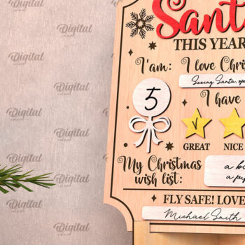 Intra απο ξύλο plywood  Χρώμα wenge 3mm-4mm πάχος - Πίνακες ευχών Χριστουγέννων Πακέτο κοπής με λέιζερ Δίασταση 15x15 cm INTRAFABR-87756695 - Image 8