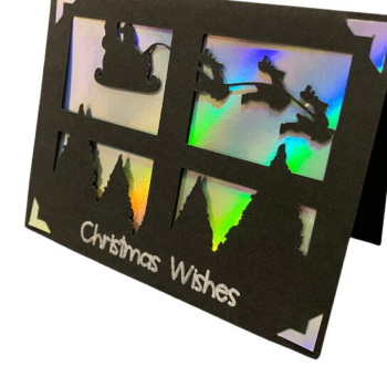 Intra απο ξύλο plywood  Χρώμα wenge 3mm-4mm πάχος - Παράθυρο Χριστουγεννιάτικων Ευχών Εισαγωγή κάρτας Δίασταση 25x5 cm INTRAFABR-87756963 - Image 1