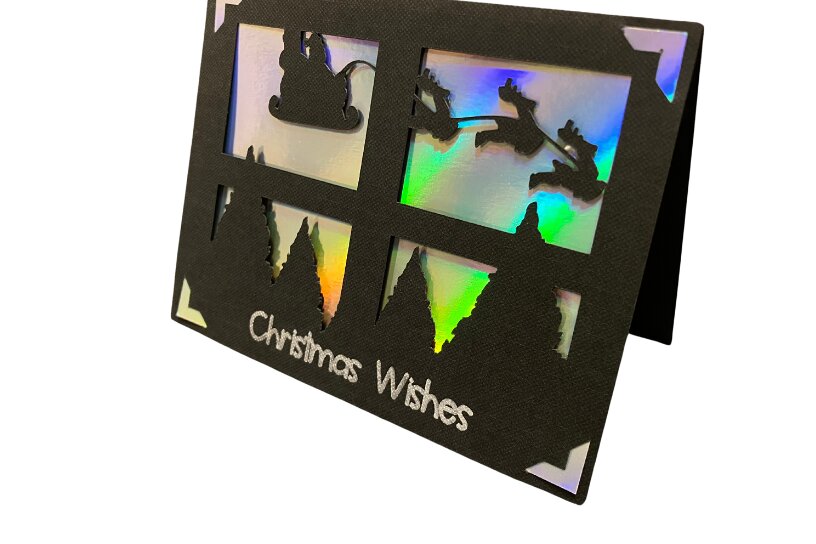 Intra απο ξύλο plywood  Χρώμα wenge 3mm-4mm πάχος - Παράθυρο Χριστουγεννιάτικων Ευχών Εισαγωγή κάρτας Δίασταση 25x5 cm INTRAFABR-87756963