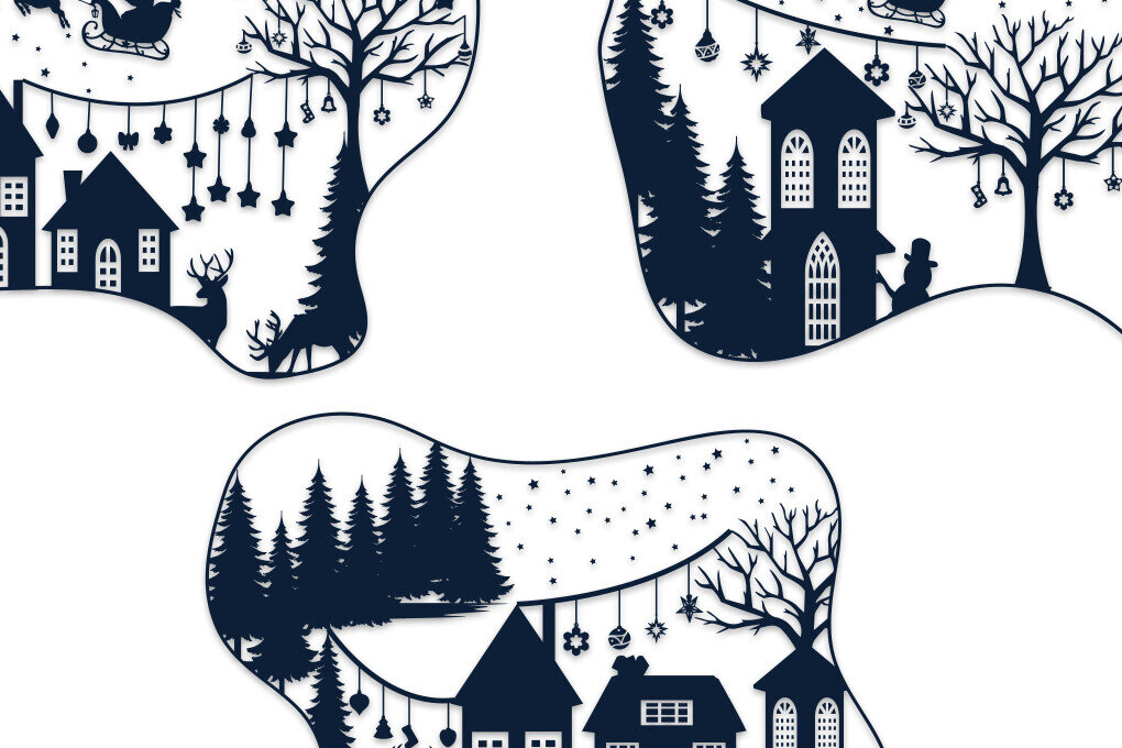 Intra απο ξύλο plywood  Χρώμα wenge 3mm-4mm πάχος - Χριστουγεννιάτικο Υπέροχο Μεγάλο Σπίτι Δίασταση 20x20 cm INTRAFABR-87757209