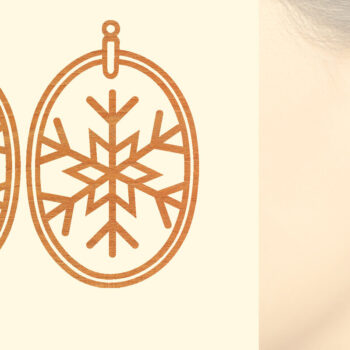 Intra απο ξύλο plywood  Χρώμα wenge 3mm-4mm πάχος - Χριστουγεννιάτικα Ξύλινα Σκουλαρίκια Δίασταση 3x3 cm INTRAFABR-118207619 - Image 1