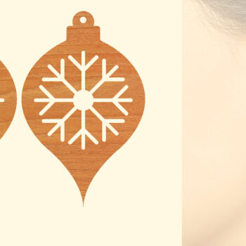 Intra απο ξύλο plywood  Χρώμα wenge 3mm-4mm πάχος - Χριστουγεννιάτικα Ξύλινα Σκουλαρίκια Δίασταση 3x3 cm INTRAFABR-88909976 - Image 1