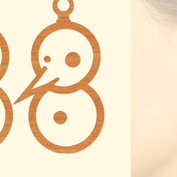 Intra απο ξύλο plywood  Χρώμα wenge 3mm-4mm πάχος - Χριστουγεννιάτικα Ξύλινα Σκουλαρίκια Δίασταση 3x3 cm INTRAFABR-117941728 - Image 1