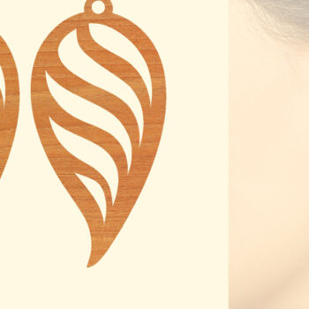 Intra απο ξύλο plywood  Χρώμα wenge 3mm-4mm πάχος - Χριστουγεννιάτικα Ξύλινα Σκουλαρίκια Δίασταση 3x3 cm INTRAFABR-115366355 - Image 1