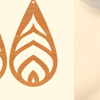 Intra απο ξύλο plywood  Χρώμα wenge 3mm-4mm πάχος - Χριστουγεννιάτικα Ξύλινα Σκουλαρίκια Δίασταση 3x3 cm INTRAFABR-115365680 - Image 1