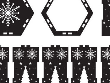 Intra απο ξύλο plywood  Χρώμα wenge 3mm-4mm πάχος - Χριστουγεννιάτικο Ξύλινο Φανάρι με Δίασταση 15x15 cm INTRAFABR-72240781 - Image 2