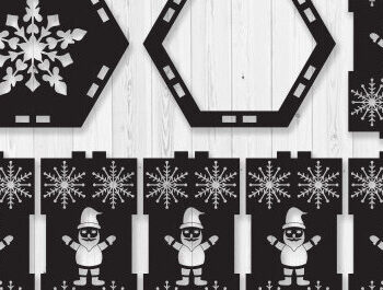 Intra απο ξύλο plywood  Χρώμα wenge 3mm-4mm πάχος - Χριστουγεννιάτικο Ξύλινο Φανάρι με Δίασταση 15x15 cm INTRAFABR-72240781 - Image 3