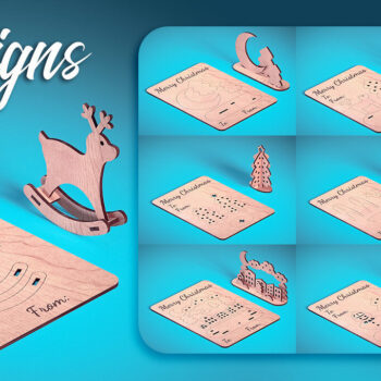 Intra απο ξύλο plywood Χρώμα wenge 3mm-4mm πάχος - Χριστουγεννιάτικη Ξύλινη Κάρτα Δίασταση 15x15 cm INTRAFABR-117679248 - Image 1