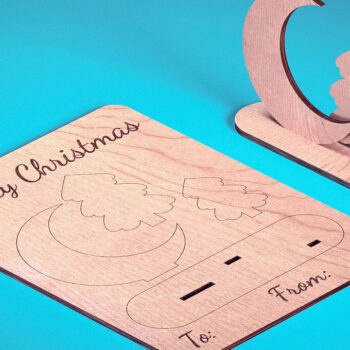 Intra απο ξύλο plywood Χρώμα wenge 3mm-4mm πάχος - Χριστουγεννιάτικη Ξύλινη Κάρτα Δίασταση 15x15 cm INTRAFABR-117679248 - Image 11