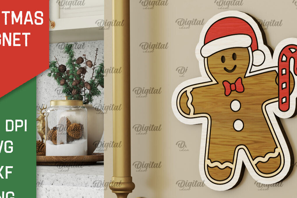 Intra απο ξύλο plywood  Χρώμα wenge 3mm-4mm πάχος - Χριστουγεννιάτικο Ξύλινο με μαγνήτη με λέιζερ Δίασταση 15x15 cm INTRAFABR-87202789