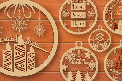 Intra απο ξύλο plywood  Χρώμα wenge 3mm-4mm πάχος - Χριστουγεννιάτικο Ξύλινο Στολίδι Πακέτο 778 Δίασταση 6x6 cm INTRAFABR-109882609