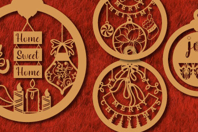 Intra απο ξύλο plywood  Χρώμα wenge 3mm-4mm πάχος - Χριστουγεννιάτικο Ξύλινο Στολίδι Bundle1102 Δίασταση 6x6 cm INTRAFABR-108111741