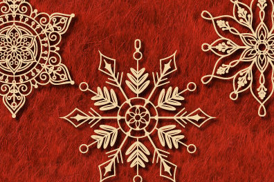 Intra απο ξύλο plywood  Χρώμα wenge 3mm-4mm πάχος - Χριστουγεννιάτικο Ξύλινο Στολίδι Πακέτο1132 Δίασταση 6x6 cm INTRAFABR-108111767