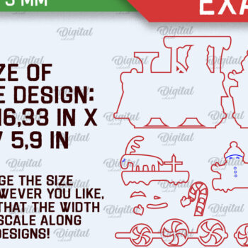 Intra απο ξύλο plywood  Χρώμα wenge 3mm-4mm πάχος - Χριστουγεννιάτικο ξύλινο τρένο με λέιζερ Δίασταση 15x15 cm INTRAFABR-70131651 - Image 2