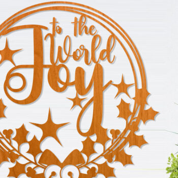 Intra απο ξύλο plywood  Χρώμα wenge 3mm-4mm πάχος - Χριστουγεννιάτικο στεφάνι 10 Δίασταση 30x20 cm INTRAFABR-52453038 - Image 1