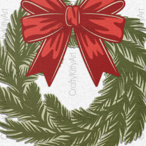 Intra απο ξύλο plywood  Χρώμα wenge 3mm-4mm πάχος - Χριστουγεννιάτικο στεφάνι 3D Lasercut & Papercut Δίασταση 30x20 cm INTRAFABR-52453763