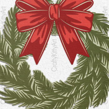 Intra απο ξύλο plywood  Χρώμα wenge 3mm-4mm πάχος - Χριστουγεννιάτικο στεφάνι 3D Lasercut & Papercut Δίασταση 30x20 cm INTRAFABR-52453763 - Image 1